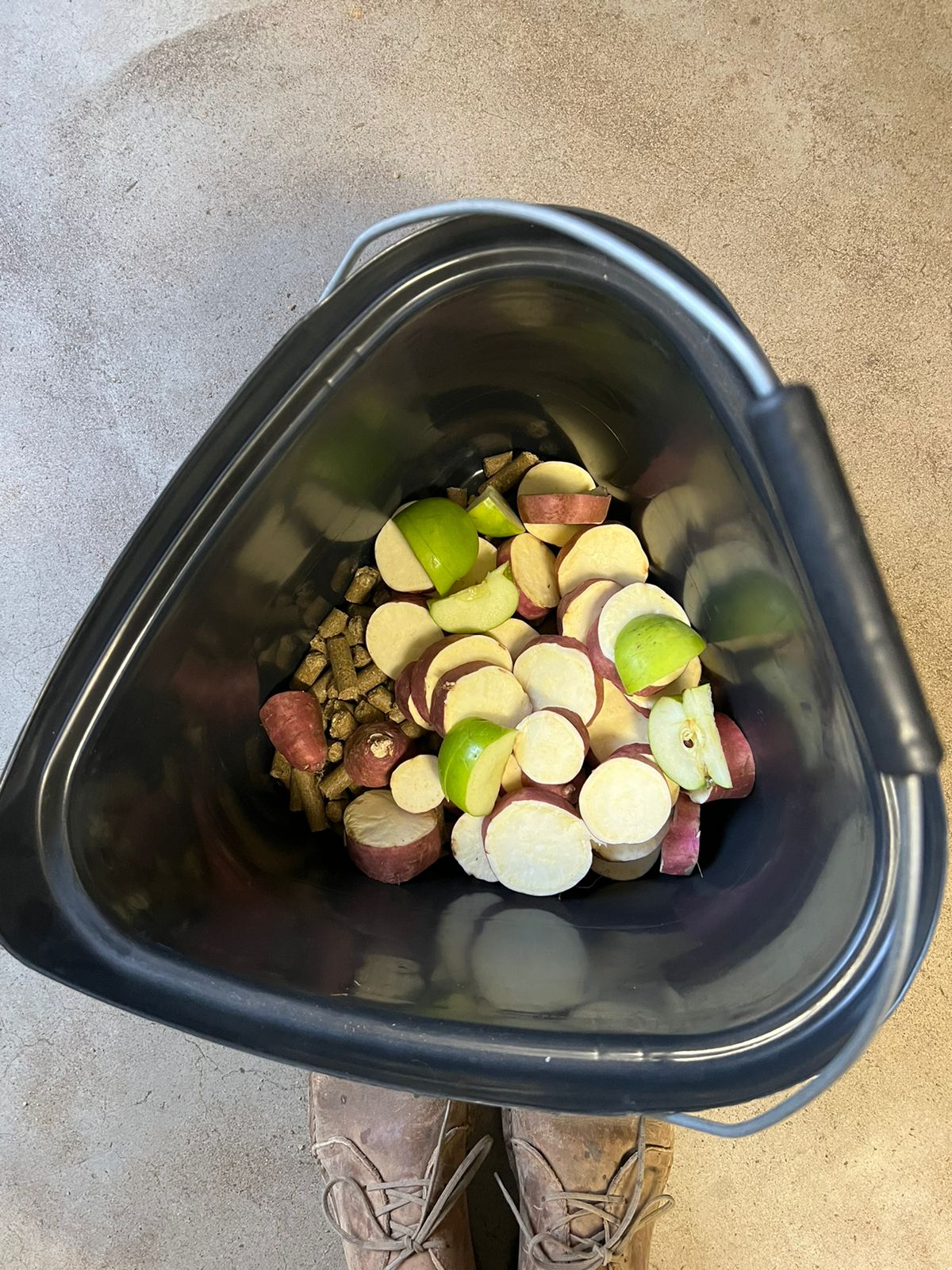 Equipment: Buckets -To carry Food